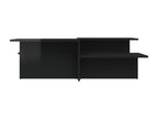 Tables basses 2 pcs noir brillant bois d'ingénierie HFOM47448