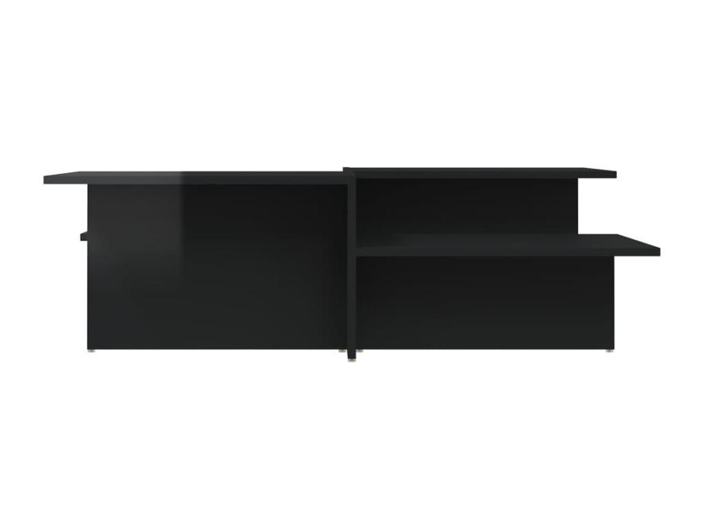 Tables basses 2 pcs noir brillant bois d'ingénierie HFOM47448
