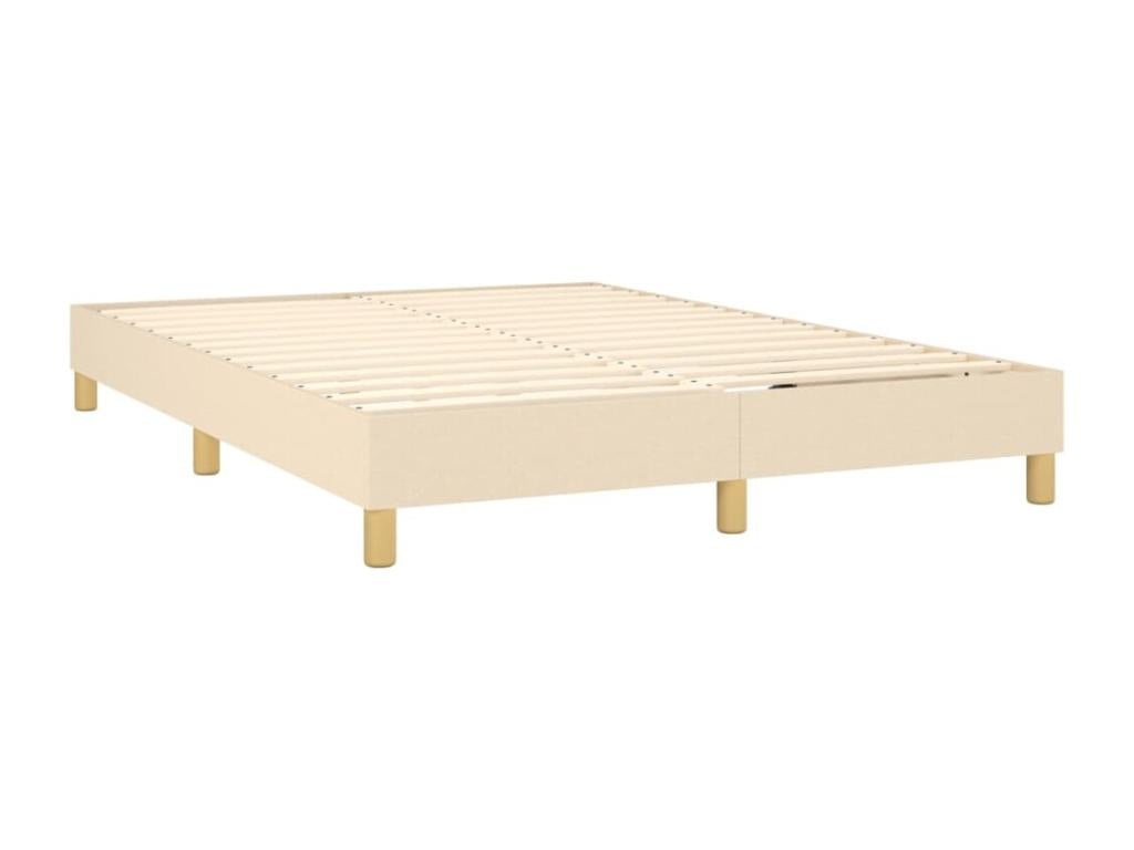 Lit à sommier tapissier avec matelas Crème 140x200 cm Tissu ZLLC36229