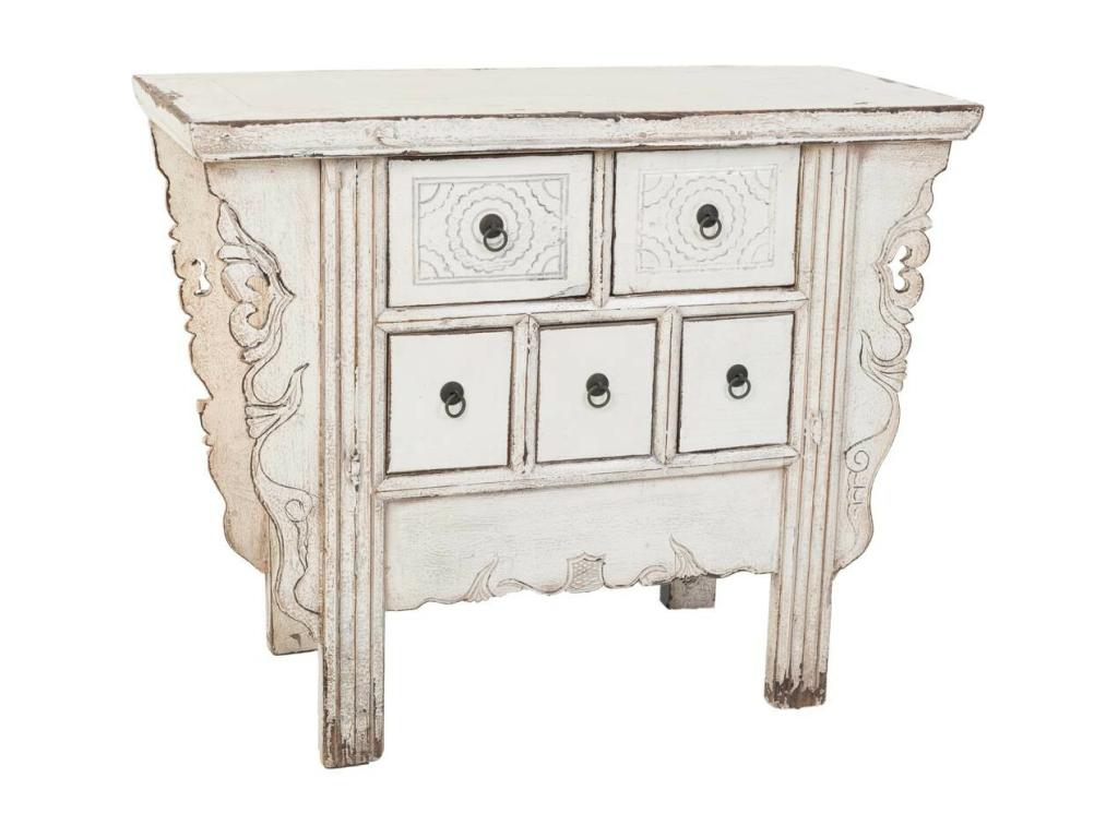 White wooden console table 101x45x80h OJED12559