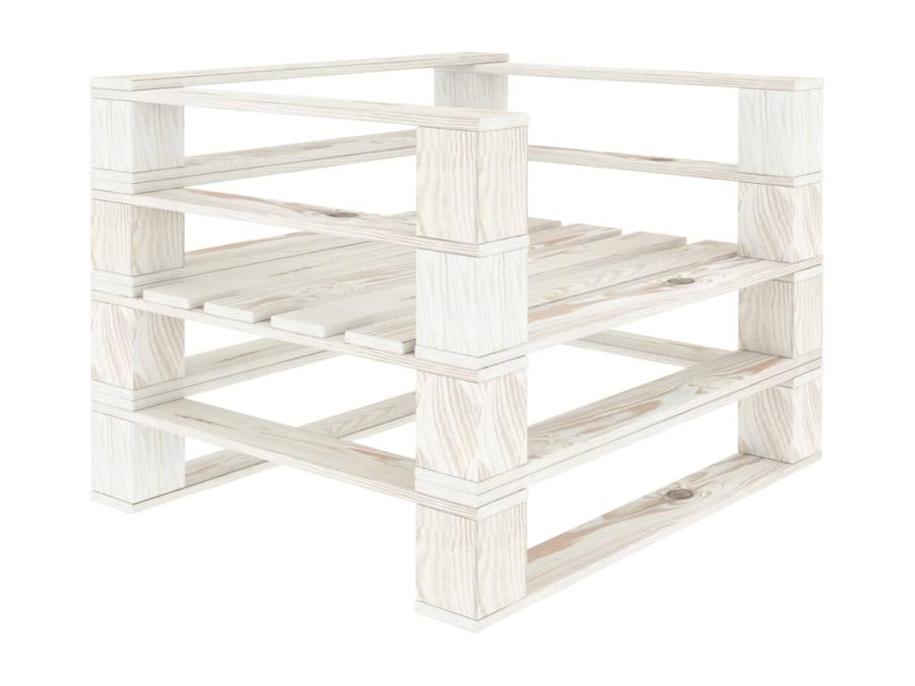 White wooden garden pallet chair 80x67.5x60.8 cm 02 0011872 SOLH52129