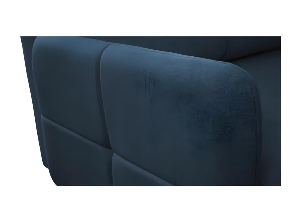Canapé convertible 3 places tissu Decohaute NEVE77 210x99cm ton bleu MXHR11494