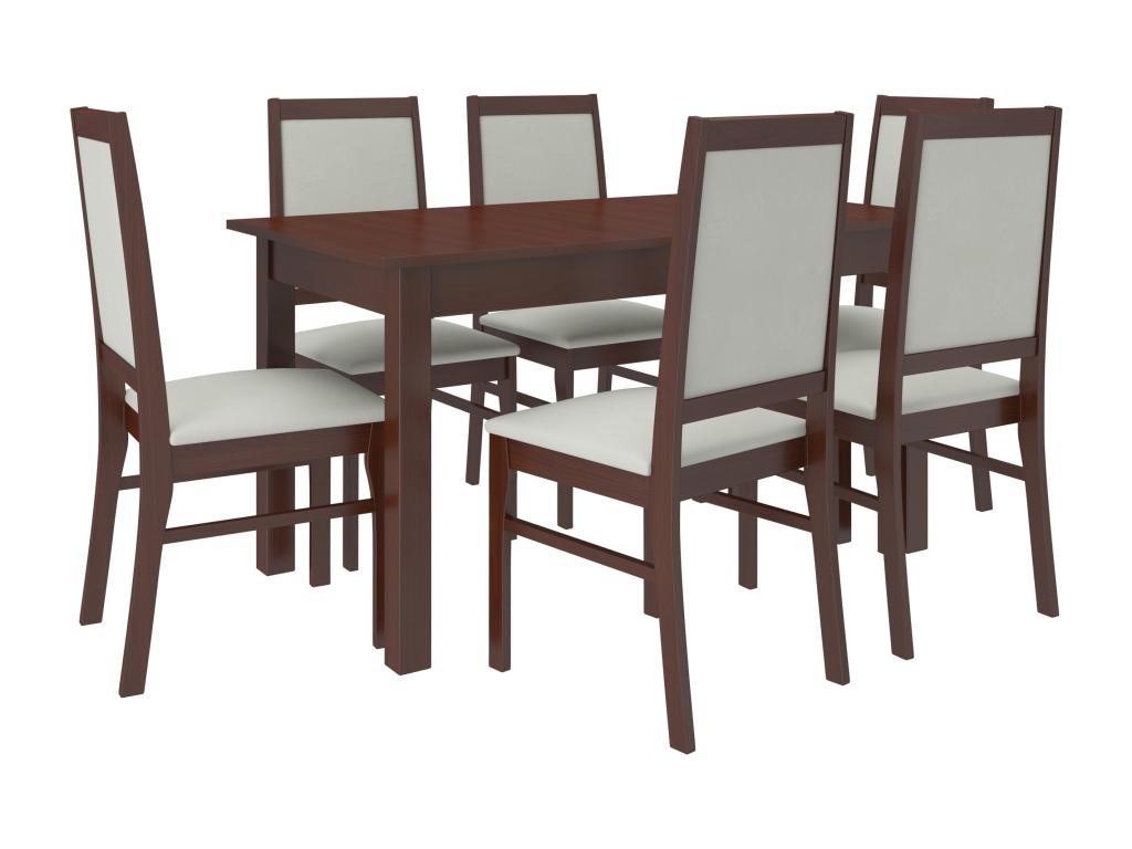 Chair in dark walnut wood and fabric of your choice Domopure-Fabric 27103 EZND23173