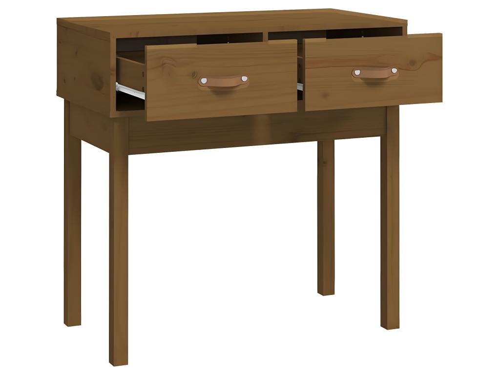 Console table, honey brown, 76.5x40x75 cm, solid pine wood, ALTC76127