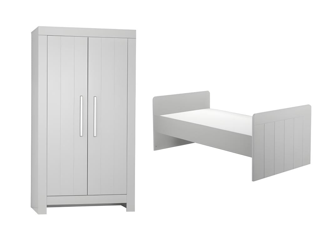 Convertible baby cot and Calmo Grey wardrobe QCUW51958