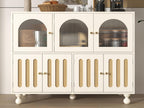 Buffet moderne - 4 compartiments - MDF - Blanc TEFO93352