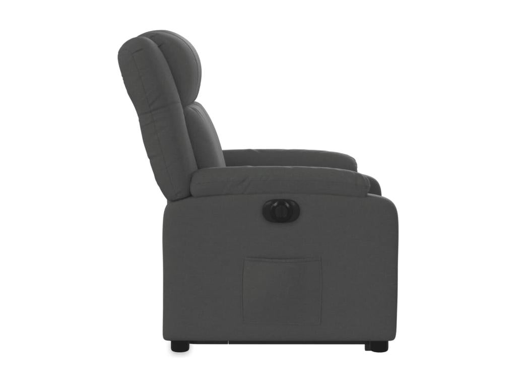 Dark grey fabric electric recliner chair WGHS08953