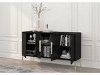 Buffet noire Chicyla avec des accents dorés / 138 cm KHUA31078