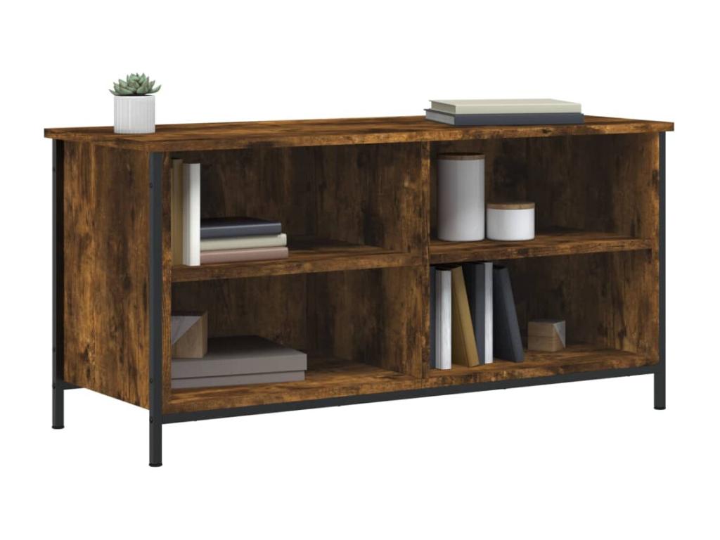 Meuble TV Chêne fumé 100x40x50 cm Bois d'ingénierie ZZLT90254