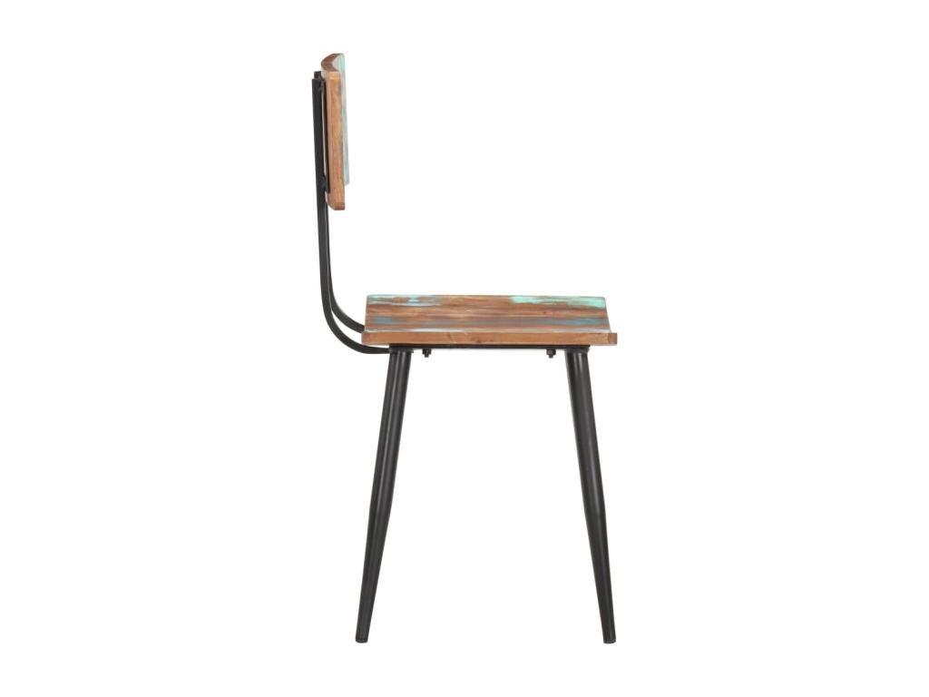 Chaises à manger lot de 6 bois de récupération solide FYXO67567