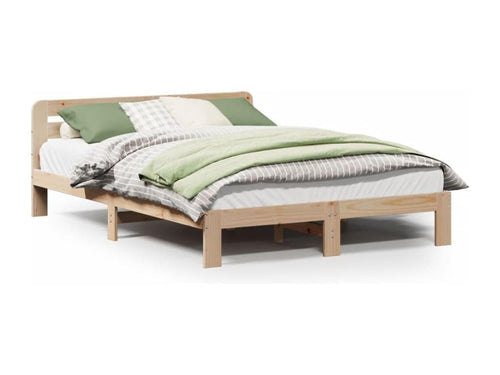 Bed frame without mattress 160x200 cm solid pine wood GBAJ14818