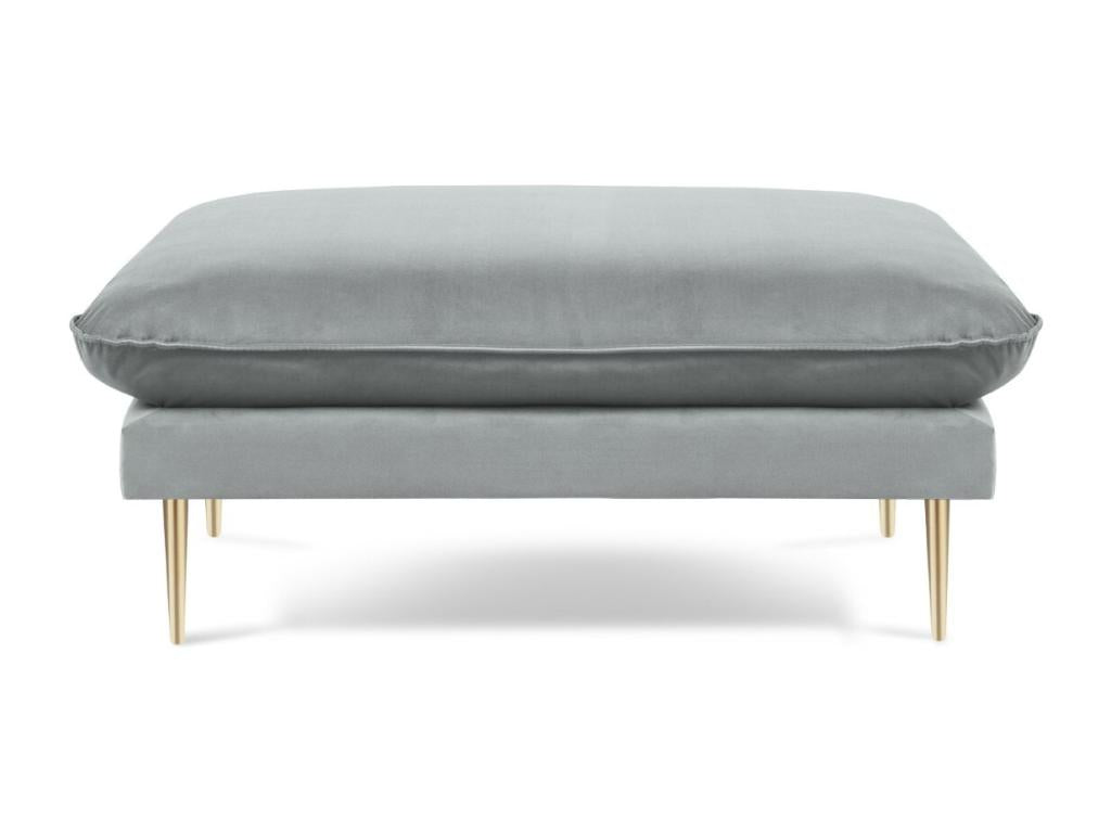 Domopure - Domopure pouf in light grey velvet - 100x80x43cm XHKY48085