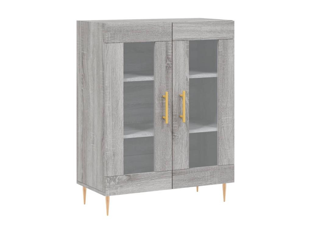 Buffet haut Decohaute gris 69.5x34x180 cm Bois d'ingénierie GWKK79294