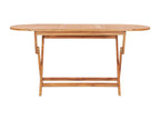 7-Piece Folding Outdoor Dining Set, Solid Teak Wood WOFH06449