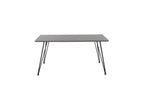 Dining Table Black/Light Concrete - Domopure JFMO20531