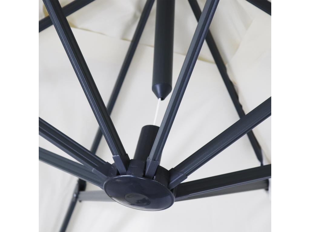 Domopure Roma Deluxe Aluminum Cantilever Parasol 300x400x280 cm ZQXM47652