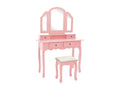 Dressing table and stool set, Rose, 100x40x146 cm, Paulownia wood, AILN16624
