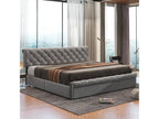 Storage bed for teenagers - grey 180x200 with slatted base and headboard by Chicyla - Chicyla CBIY95923
