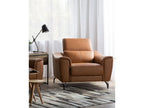 Domopure Brown Leather Armchair YHUM32974