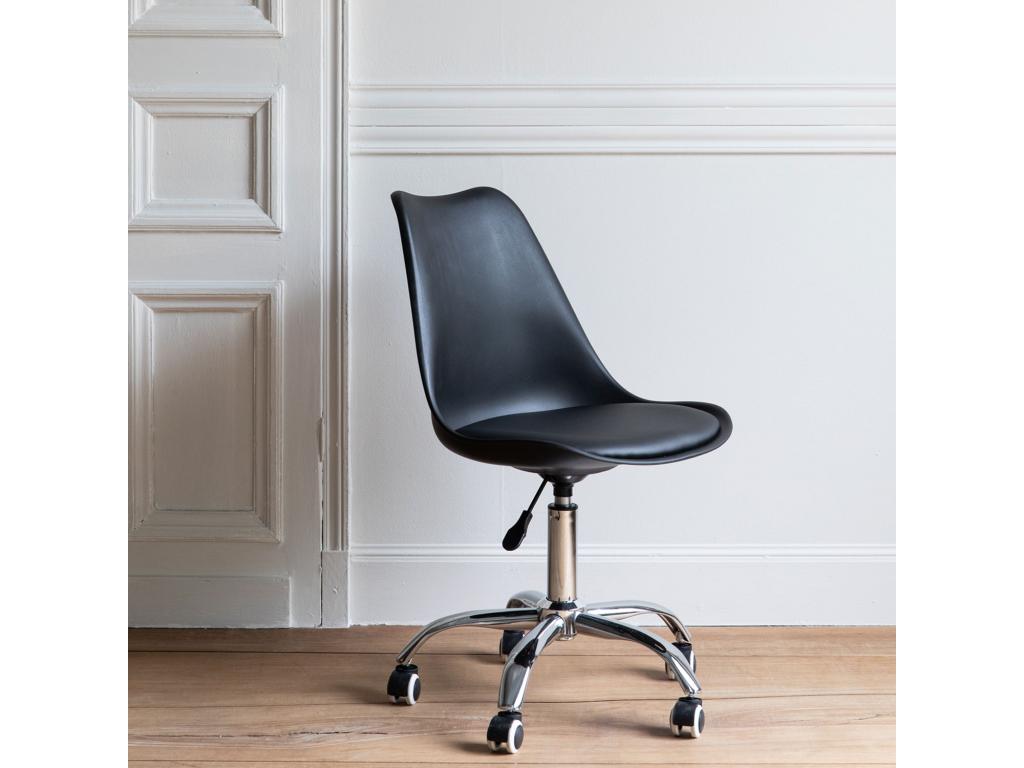 Domopure VIXT56293 Black Height-Adjustable Office Chair