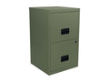 Low steel storage column with 2 drawers, Khaki ICQZ14889