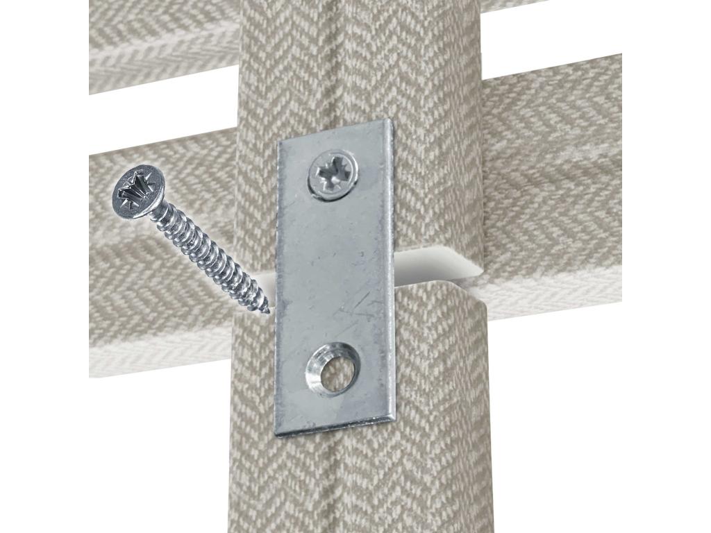 Domopure Recycled Wood Headboard, Japanese Style, with Legs, 150x115cm, Fits 150cm Beds - Beige Spikes IVQQ67795