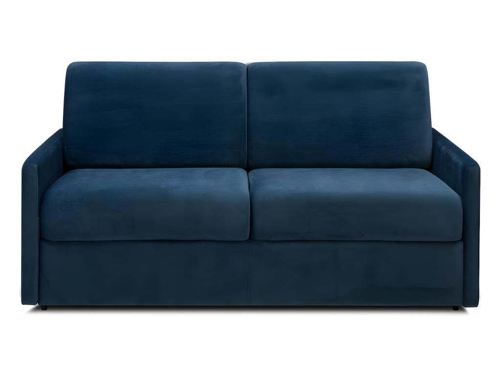 3-seater express convertible sofa in midnight blue velvet - Chicyla bed, 140 cm wide - 18 cm Chicyla mattress GKMN33969