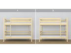 N01 Light Pine Wooden Bunk Bed 90x200 NLGK67836