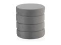 Pouf upholstered in grey velvet KXJG69393