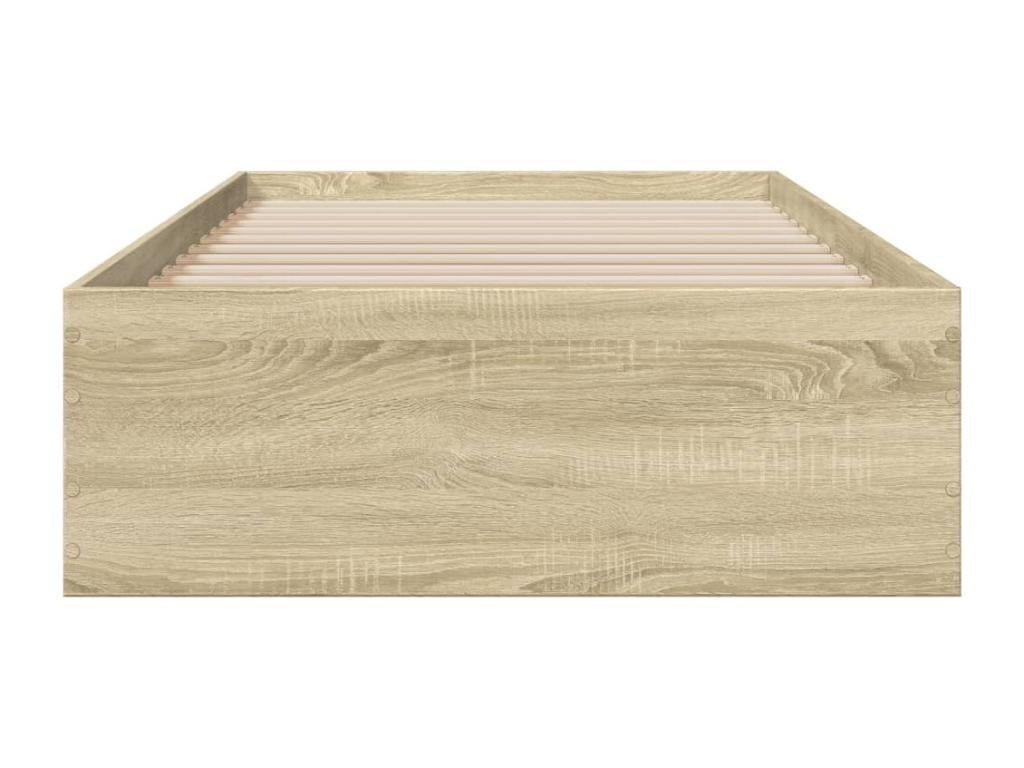 Domopure oak bed frame with drawers (mattress not included) 90x190 cm IOWY63455