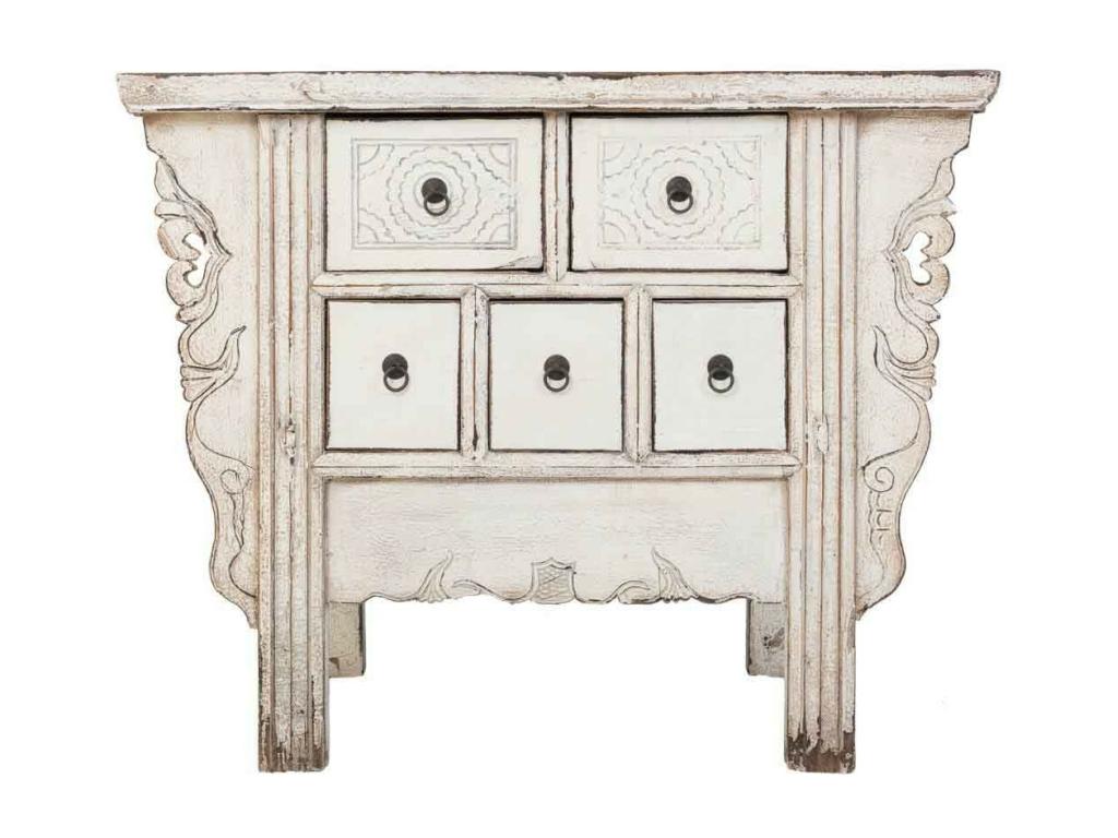 White wooden console table 101x45x80h OJED12559
