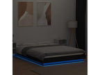 Bed frame with LED high-decoration, black, 135x190 cm, engineered wood, MWYQ27400