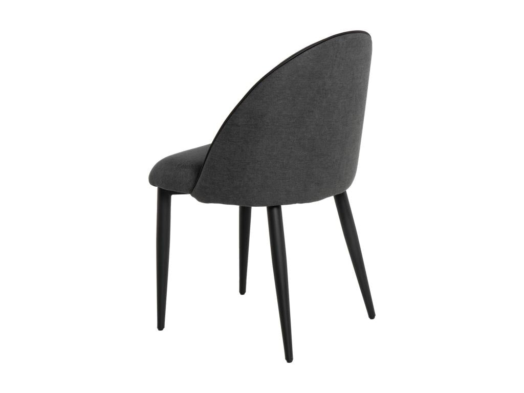 Decohaute comfortable velvet chair with black metal legs – Modern style – Dark Grey color SBWL33909
