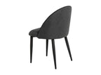 Decohaute comfortable velvet chair with black metal legs – Modern style – Dark Grey color SBWL33909