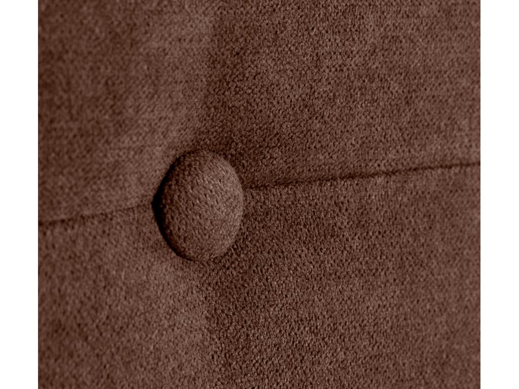 Domopure Aqualine Fabric Headboard with Buttons 150x105cm with Legs for 150cm Beds - Brown JZFQ50860