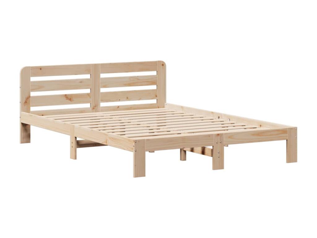 Cadre de lit sans matelas 160x200 cm bois massif de pin GBAJ14818