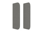 Headboard with wings, Dark Grey, 183x16x78/88 cm, Fabric PWLO66676