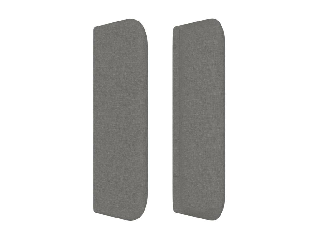 Tête de lit avec oreilles Gris foncé 183x16x78/88 cm Tissu PWLO66676
