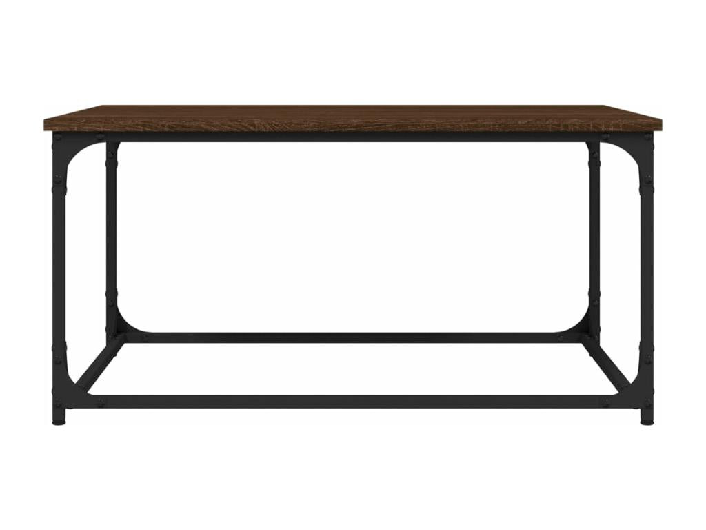 Coffee table, brown oak, 80x50x40 cm, engineered wood and iron, SESN52072