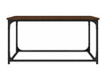 Coffee table, brown oak, 80x50x40 cm, engineered wood and iron, SESN52072