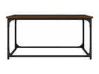 Coffee table, brown oak, 80x50x40 cm, engineered wood and iron, SESN52072