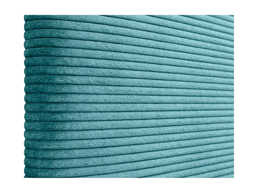 Domopure Plain Corduroy Headboard with Buttons 95x115 with Bed Legs 80/90 - Turquoise DVYE92346