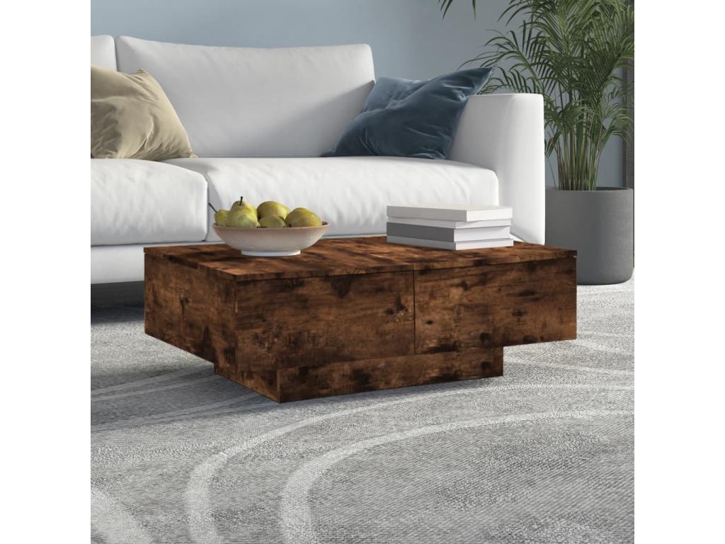 Smoked Oak Coffee Table 90x60x31 cm Engineered Wood XNQS39246