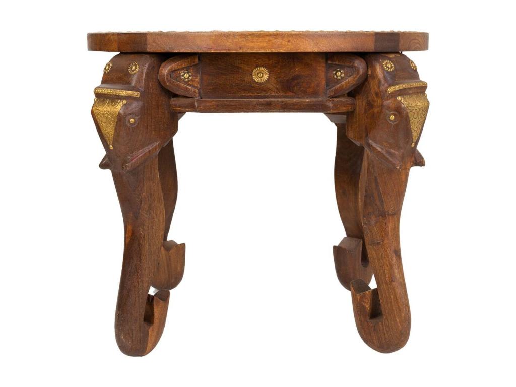 Brown wood and metal coffee table 52x52x40h DJEP71713