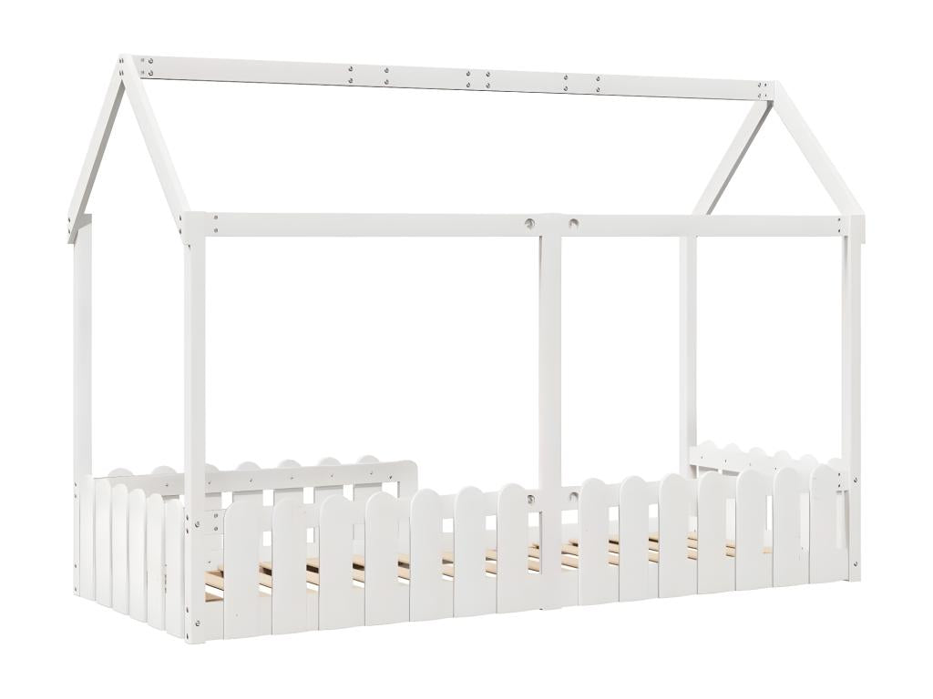 Children's bed frame in the shape of a house, 80x200cm, solid pine wood XPAF99310